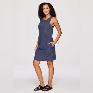 Malden dress in smoke blue